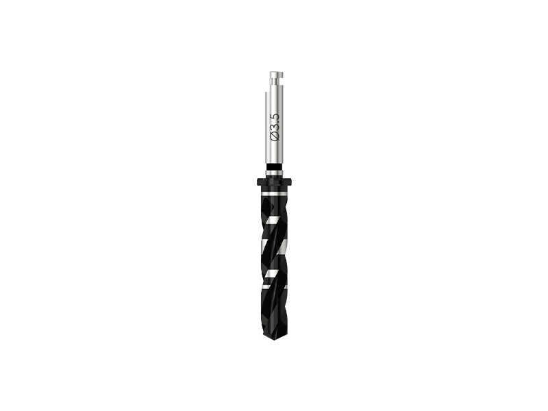 Microcone - Foret standard D 3.5 (noir) pour implant D 4.0 - court