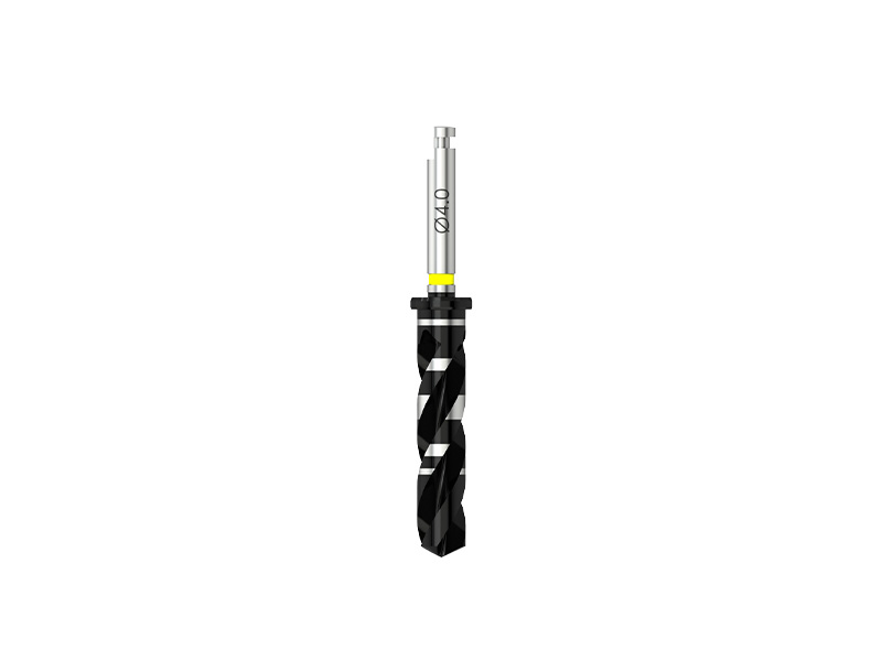 Microcone - Foret standard D 4.0 (jaune) pour implant D 4.5 - court