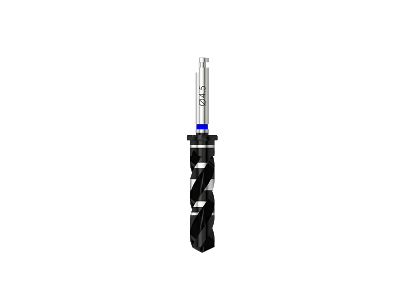 Microcone - Foret standard D 4.5 (bleu) pour implant D 5.0 - court