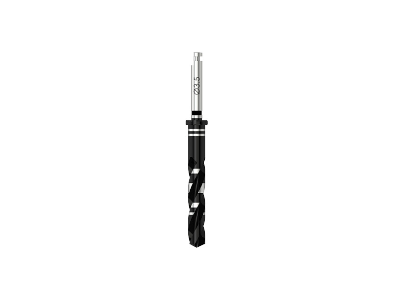 Microcone - Foret standard D 3.5 (noir) pour implant D 4.0 - long