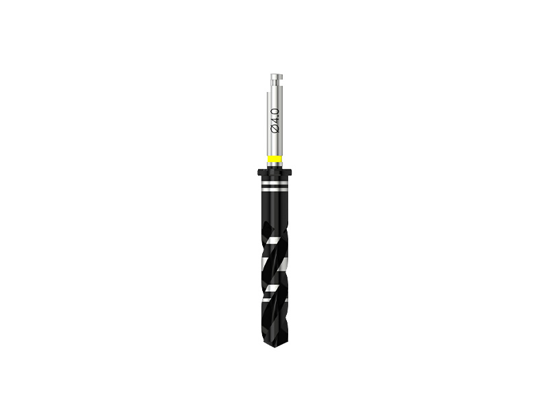 Microcone - Foret standard D 4.0 (jaune) pour implant D 4.5 - long