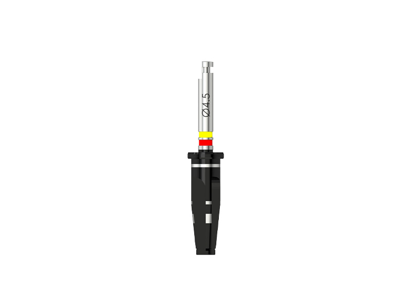 Microcone - Foret aléseur conique D 3.0/4.5 (jaune/rouge) pour implant D 4.5/3.5 - court