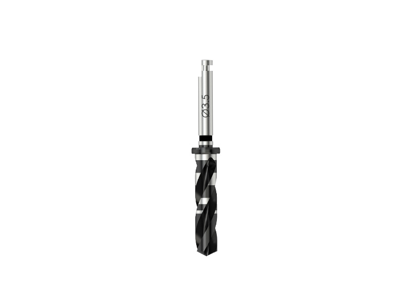 Microcone - Foret standard D 3.5 (noir) pour implant D 4.0 - ultra-court
