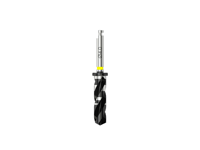 Microcone - Foret standard D 4.0 (jaune) pour implant D 4.5 - ultra-court