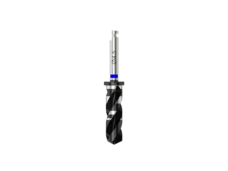 Microcone - Foret standard D 4.5 (bleu) pour implant D 5.0 - ultra-court