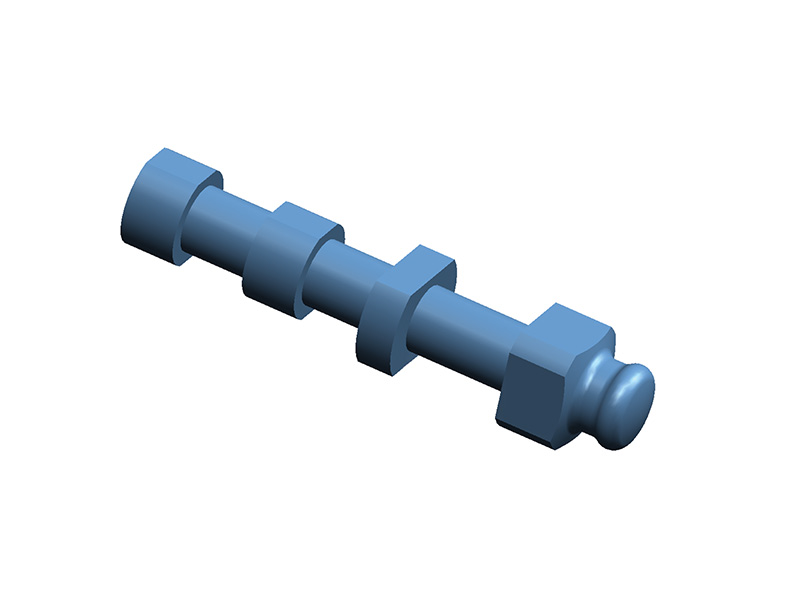 Analogue d'implant Optiloc en aluminium bleu - Boîte de 4