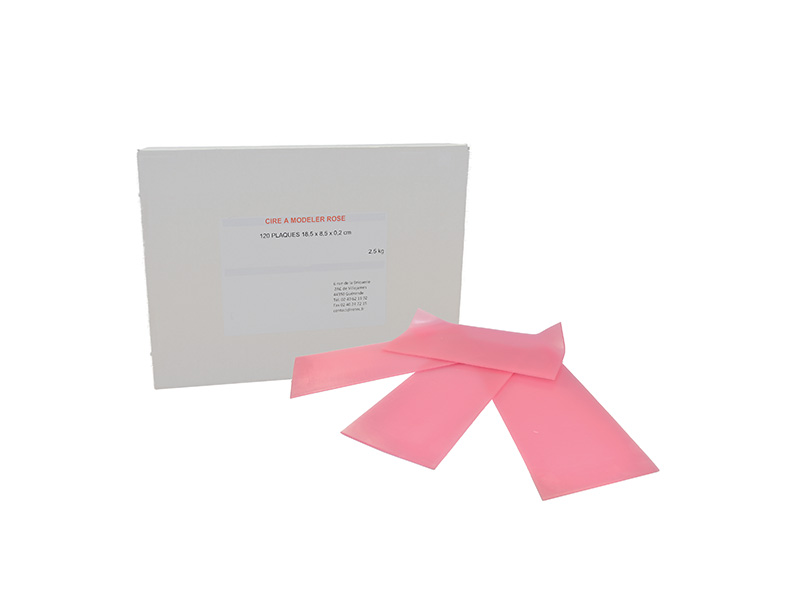 Cire à modeler rose en plaques - 2,5 kg