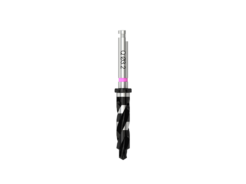 Quattrocone - Foret standard D 2.0/3.2 (rose) pour implant D 3.5 - ultra-court