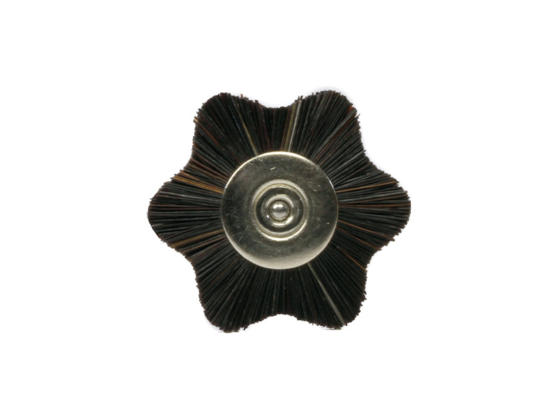 Brossette Etoile pour PM en Crins de cheval noir - Etoile - ø 22 mm - 12 Pièces