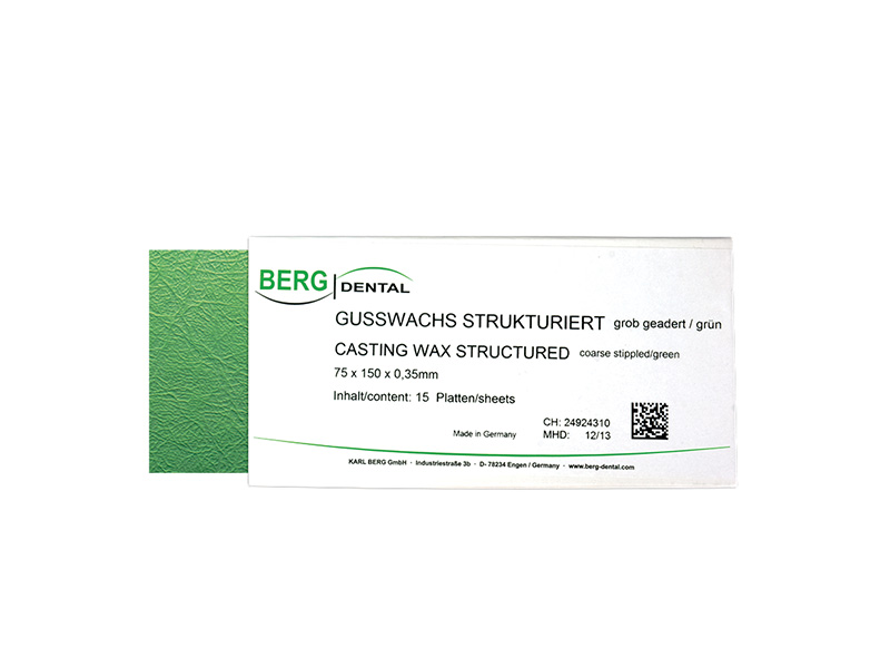 Cire en plaque granitée gros verte 0,45 mm - 15 plaques 150 x 75 mm