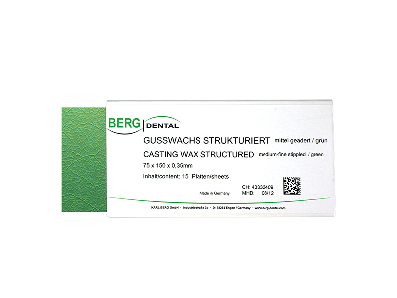 Cire en plaque granitée moyen verte 0,45 mm - 15 plaques 150 x 75 mm