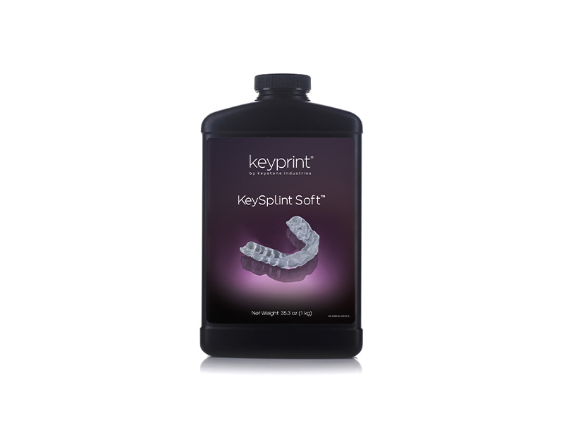 Résine 3D KeySplint Soft biocompatible pour gouttières  - Transparente - 1 kg