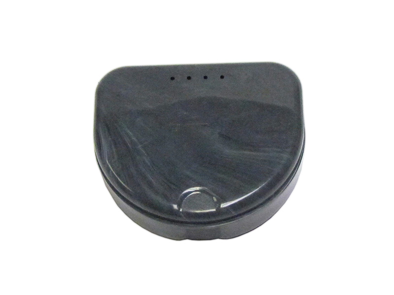 Boites Ortho laquées - Marbré Blanc/Noir - 12 pièces