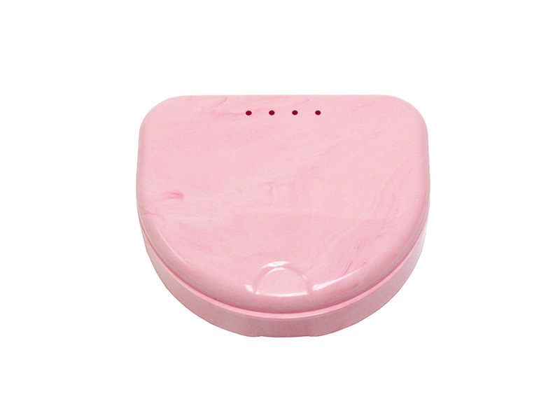 Boites Ortho laquées - Marbré Rose/Blanc - 120 pièces