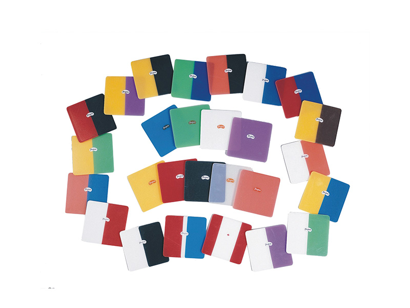 Plaque thermoformable - 125 x 125 mm - 4 mm - Bleu/Blanc/Rouge - 12 pièces