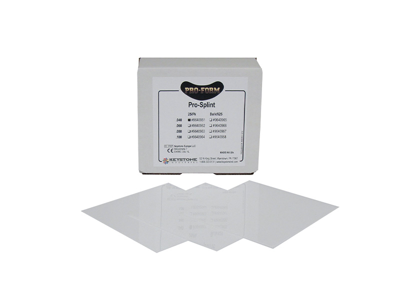 Plaque thermoformable transparente pour gouttière 1 mm 125 x 125 mm - 25 pièces