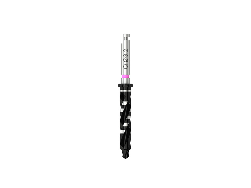 Quattrocone - Foret standard D 2.0/3.2 (rose) pour implant D 3.5 - court