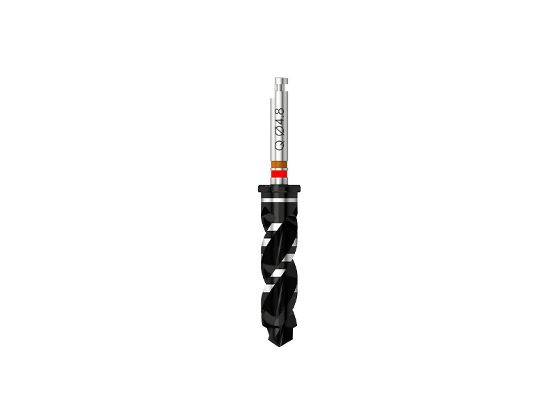 Quattrocone - Fraise pour corticale - court - D 3.6/4.7/4.8 (brun/rouge) - L 20