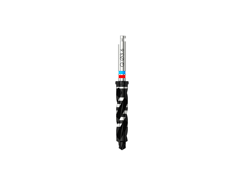 Quattrocone - Fraise pour corticale - court - D 2.3/3.5/3.6 (bleu clair/rouge) - L 20