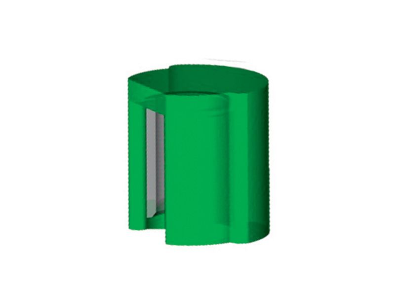 Micro 2 - Gaine métallo-plastique verte friction 1 - Sachet de 4
