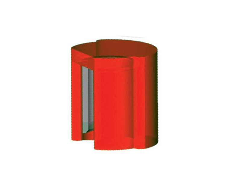 Micro 2 - Gaine métallo-plastique rouge friction 2- Sachet de 4