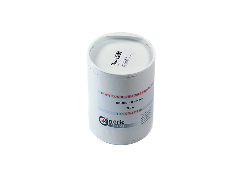 Tiges rondes en cire profilée Rouge Ø 6,5 mm - 250 g