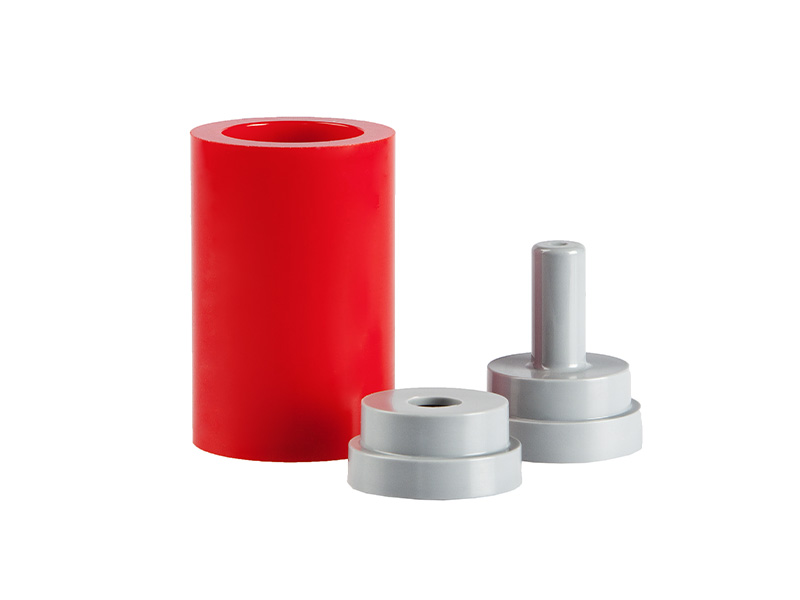 Cylindre en silicone 300 g pour lingotins 16 mm 5 g - Base et bouchon