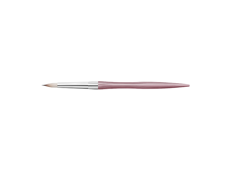 RSPCT Build-Up Pinceau #6R Monté sur un manche en aluminium WAVE #BONBONROSE – 003 (4500-RSPCT-6R-BON)