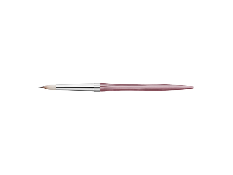 RSPCT Build-Up Pinceau #8R Monté sur un manche en aluminium WAVE #BONBONROSE – 003 (4500-RSPCT-8R-BON)