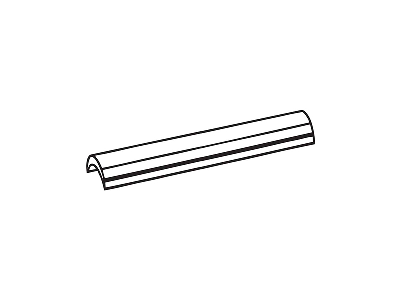 Profil de résilience (étain) 200 x 0.60 mm - Barre ronde avec cavalier (052085)