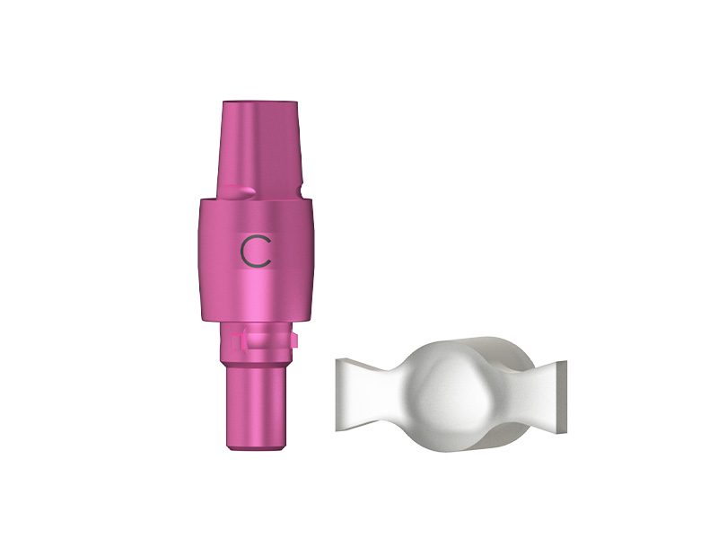 C Série - Transfert d'empreinte porte-empreinte fermé - coiffe de positionnement incluse - D 4.3 (rouge)