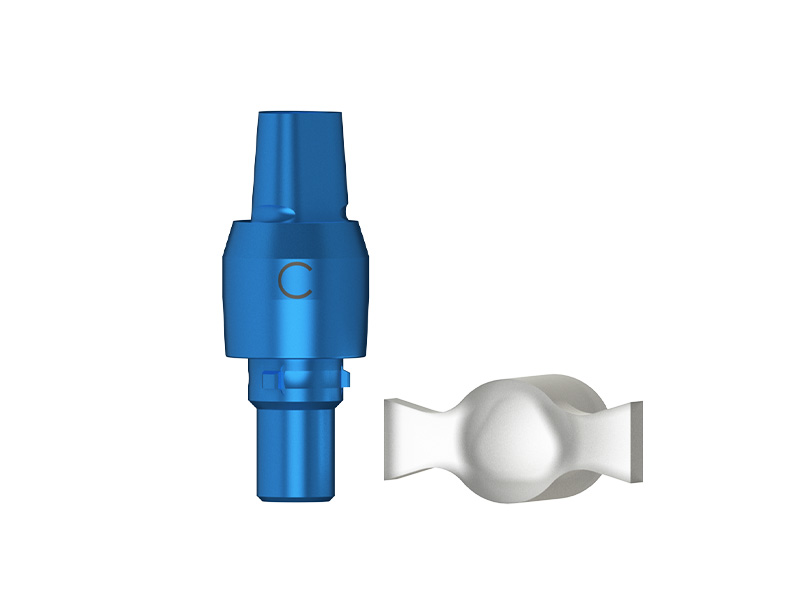 C Série - Transfert d'empreinte porte-empreinte fermé - coiffe de positionnement incluse - D 5.0 (bleu)
