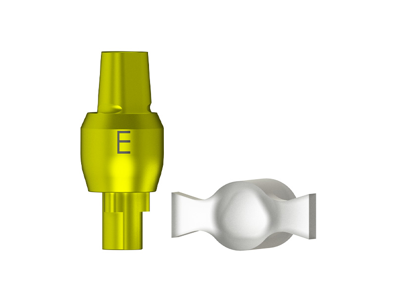 E Série - Transfert d'empreinte porte-empreinte fermé - coiffe de positionnement incluse - RP 4.3 (jaune)