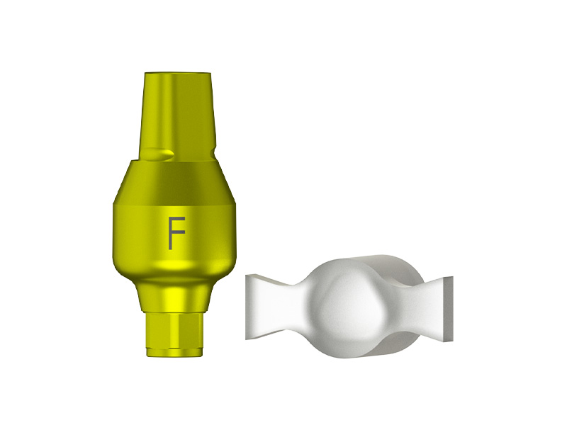 F Série - Transfert d'empreinte porte-empreinte fermé - coiffe de positionnement incluse - RP (jaune)