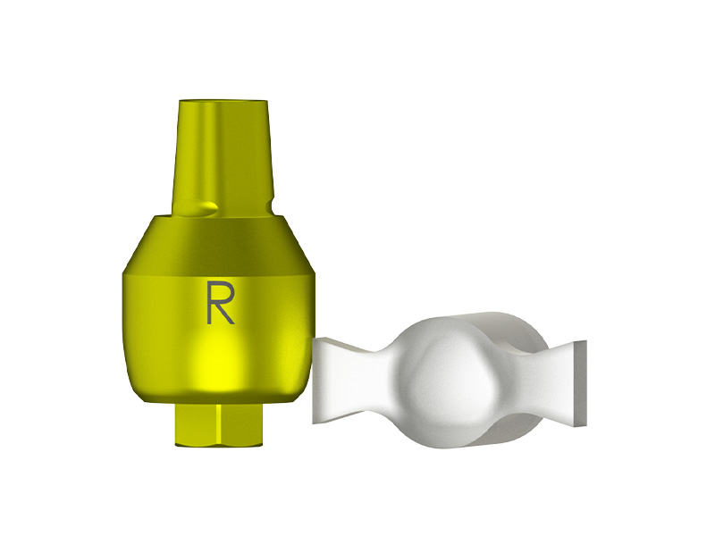R Série - Transfert d'empreinte porte-empreinte fermé - coiffe de positionnement incluse - D 5.7 (jaune)